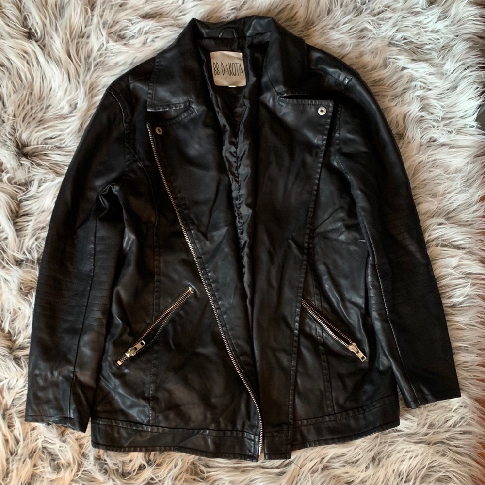 BB Dakota Black Vegan Leather Jacket